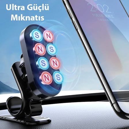 ALLY Araç içi Mıknatıslı Torpido Üstü Cep Telefonu Tutucu-1852