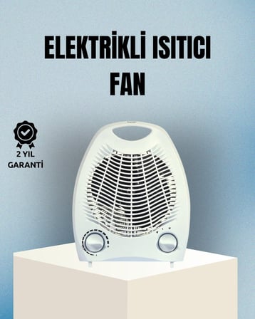 Fanlı Elektrikli Isıtıcı – 3 Kademeli Isı Ayarı ve Güvenli Kullanım