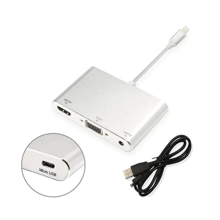 İPhone İPad P32 Hdmi Vga Av Audio Dönüştürücü Adaptör-1852