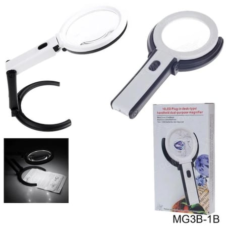 Ally Mg3b-1c 1.8x5x Çok Fonksiyonlu Standlı Led Işıklı Büyüteç-1852