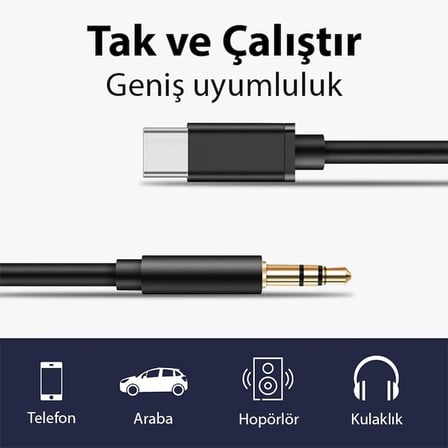 ALLY Type-c To 3.5 mm Audio Aux Kablo-1852