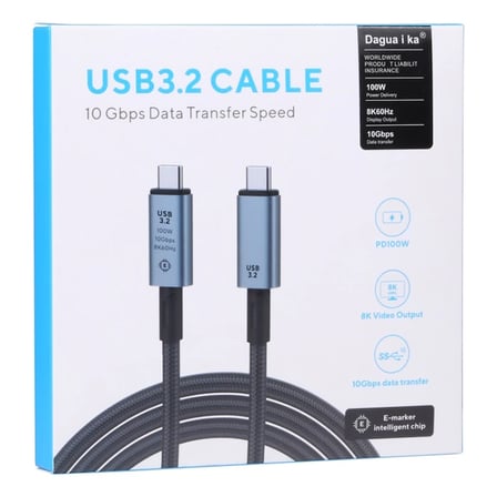 Ally USB 3.2 100W Type-C to Type-C 8K Görüntü-Data ve Ultra Hızlı Şarj Kablosu 1 Metre-1852