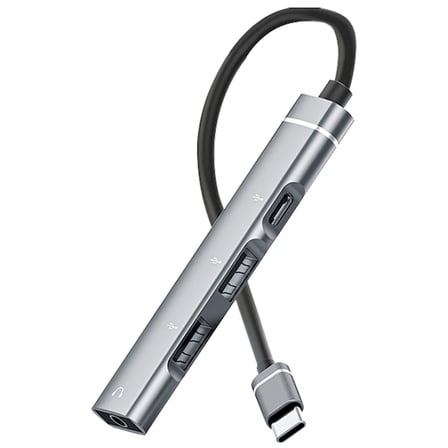ALLY 4in1 Type-C+3.5mm+USB Girişli Çoğaltıcı Adaptör Çevirici Hub-1852