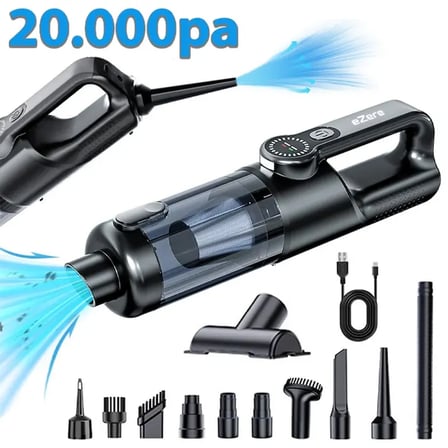 EZERE PowerVac1 20000pa Araç İçi ve Ev Tipi Şarjlı Vakum Süpürge-1852