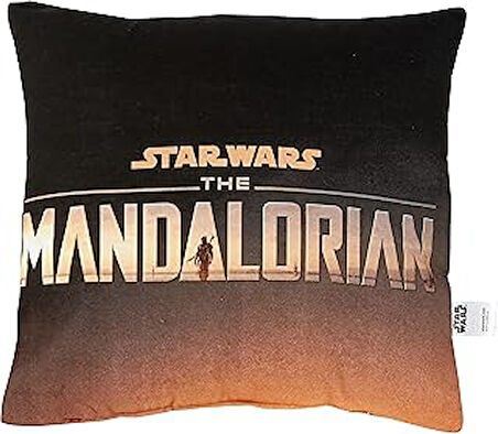 Lisanslı Mandalorian Pamuk 40x40 cm Kırlent Baskılı