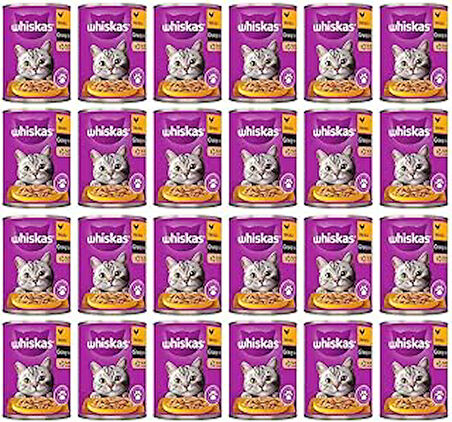 Whiskas Tavuklu 400 Gr x24, Kedi Yaş Mama