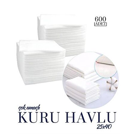 600 ADET ShopZum Çok Amaçlı Tek Kullanımlık Kuru Havlu 25x40CM