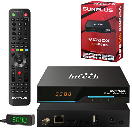 SUNPLUS VIPBOX GOLD PRO Kasalı Mini Uydu Alıcı Dijital 4K Dahili Wifi Iptv Youtube Ethernet Free Iptv