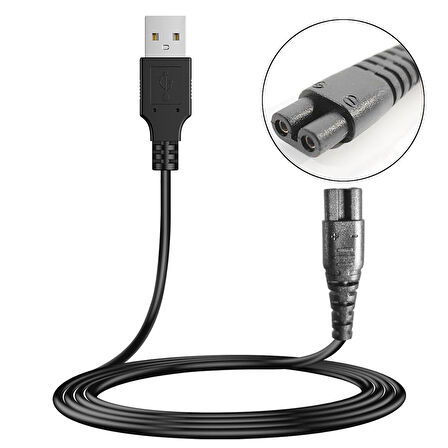 G-5351 Güç Power Tıraş Kablosu Usb 1 Metre Siyah No 1