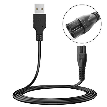 G-5359 Güç Power Tıraş Kablosu Usb 1 Metre Siyah No 9