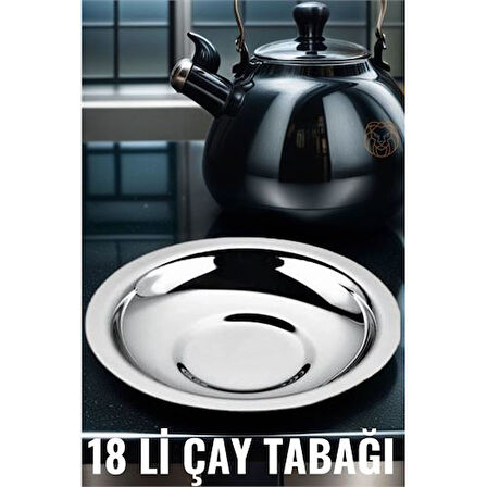 18 li Metal Çay Tabağı Veneta Design Seti