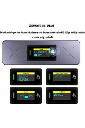 i9X M.2 To USB NVMe To USB NGFF To USB SATA SSD To USB 3.2 Hub Çevirici Dönüştürücü Adaptör