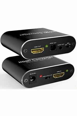 Hdmi To Hdmi Optik Stereo 2.0 4k Arc 2.1 Ch 5.1 Ch Ayırıcı Çevirici Dönüştürücü Adaptör