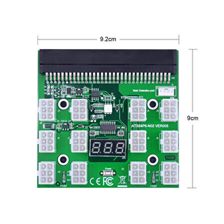 12 Port Güç Kaynağı İçin LED Kesme Panosu 12 V çıkış 6Pin PCI-E Breakout Port