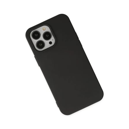 Apple Uyumlu İphone 14 Pro Kılıf Nano İçi Kadife Silikon - Siyah