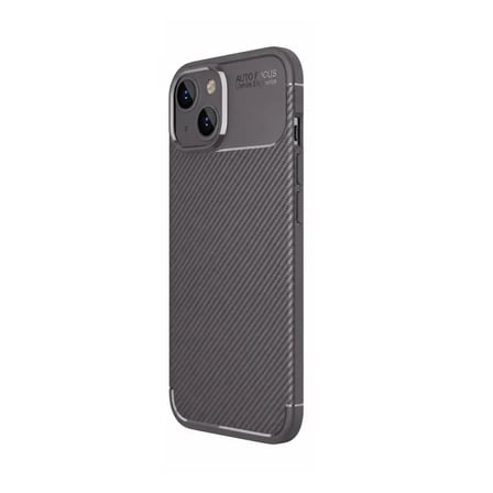 Apple İ̇Phone 14 Kılıf Auto Focus Karbon Kapak - Gri