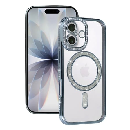 Apple Uyumlu İphone 17 Joke Simli Magneticsafe Kılıf - Mavi