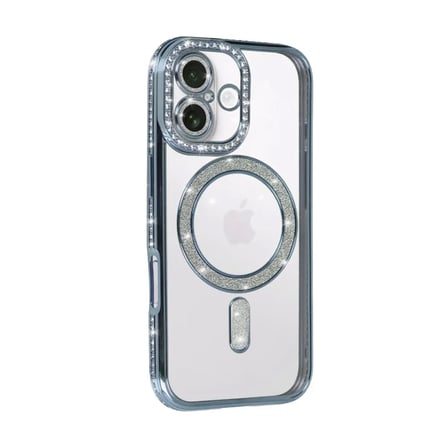 Apple Uyumlu İphone 17 Joke Simli Magneticsafe Kılıf - Mavi