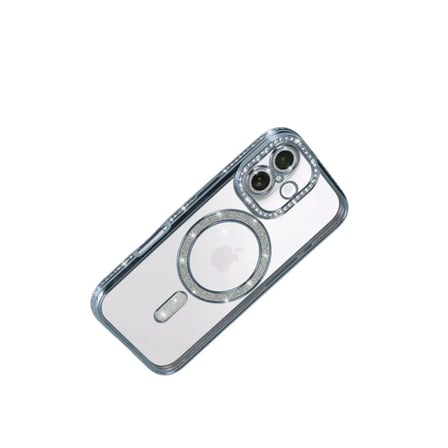 Apple Uyumlu İphone 17 Joke Simli Magneticsafe Kılıf - Mavi