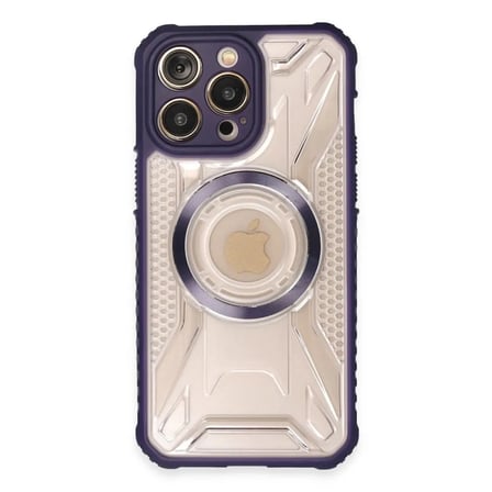 Apple Uyumlu İphone 13 Pro Max Kılıf Prag Magneticsafe Kapak - Derin Mor