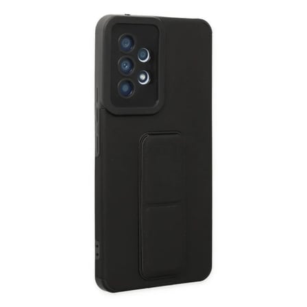 Samsung Uyumlu Galaxy A53 5g Kılıf Mega Standlı Silikon - Siyah