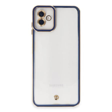 Samsung Uyumlu Galaxy A04 Kılıf Liva Lens Silikon - Mavi