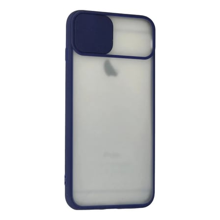 Apple Uyumlu İphone 6 Plus Kılıf Palm Buzlu Kamera Sürgülü Silikon - Lacivert