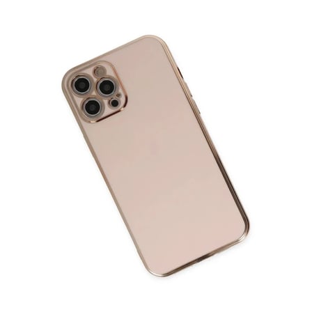 Apple Uyumlu İphone 12 Pro Max Kılıf Volet Silikon - Pembe