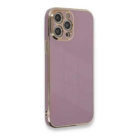 Apple Uyumlu İphone 12 Pro Max Kılıf Volet Silikon - Mor