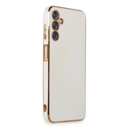 Samsung Uyumlu Galaxy M14 5g Kılıf Volet Silikon - Beyaz