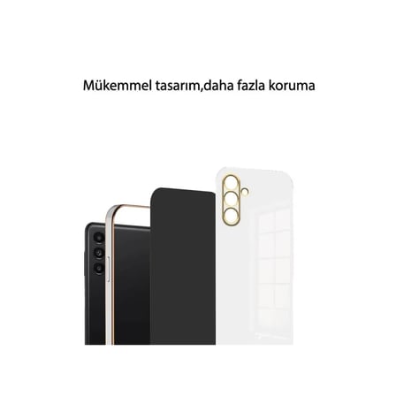 Samsung Uyumlu Galaxy S24 Fe Kılıf Volet Silikon - Beyaz