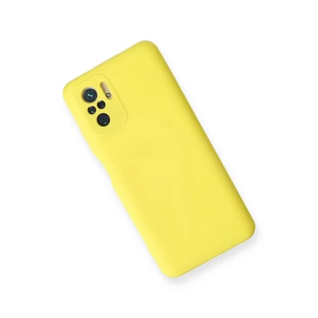 Xiaomi Uyumlu Redmi Note 10 Kılıf Nano İçi Kadife Silikon - Sarı