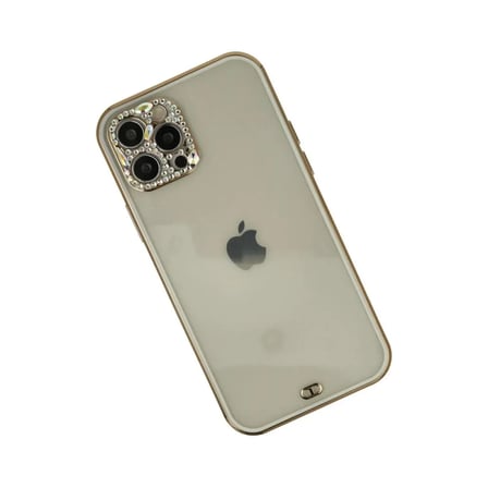 Apple Uyumlu İphone 12 Pro Max Kılıf Liva Taşlı Silikon - Beyaz