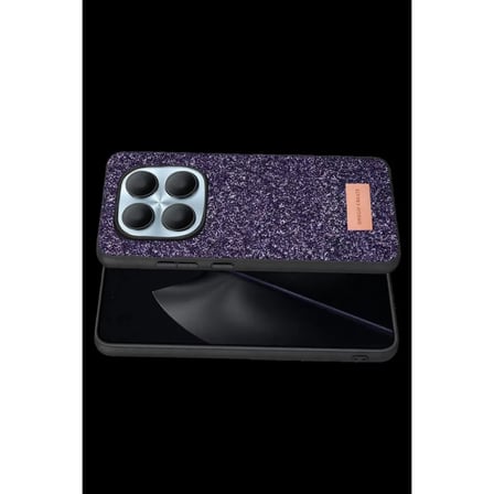 Onegif Xiaomi Uyumlu Redmi Note 15 Pro 5g Bright Simli Kapak - Derin Mor