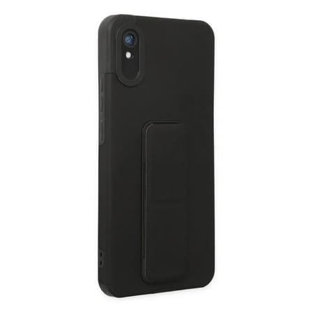 Xiaomi Uyumlu Redmi 9a Kılıf Mega Standlı Silikon - Siyah