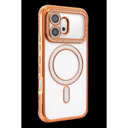 Huawei Honor 600 Joke Simli Magneticsafe Kılıf - Turuncu