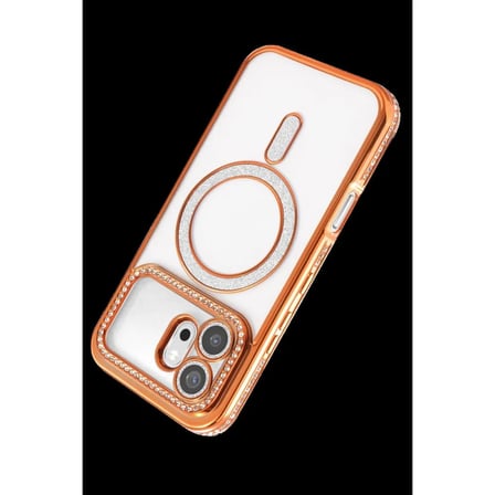Huawei Honor 600 Joke Simli Magneticsafe Kılıf - Turuncu