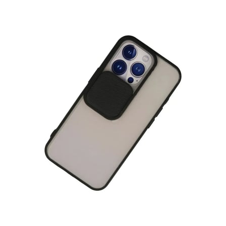 Apple İphone 13 Pro Kılıf Palm Buzlu Kamera Sürgülü Silikon - Siyah