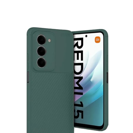 Xiaomi Redmi 15 4G Auto Focus Karbon Kapak - Koyu Yeşil