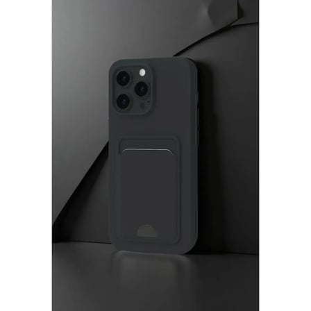Apple İphone 16 Pro Kılıf Kelvin Kartvizitli Silikon - Derin Mor