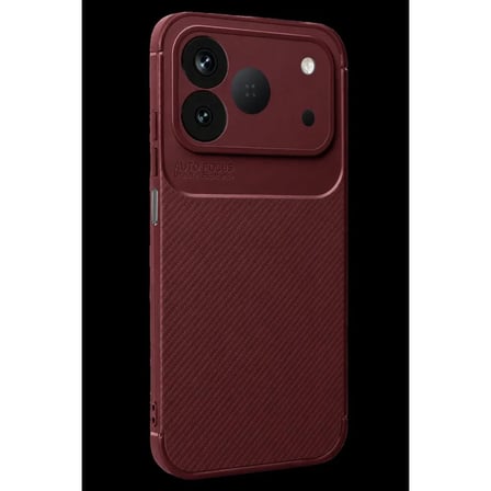 Newface Tecno Spark 50 4G Auto Focus Karbon Kapak - Bordo