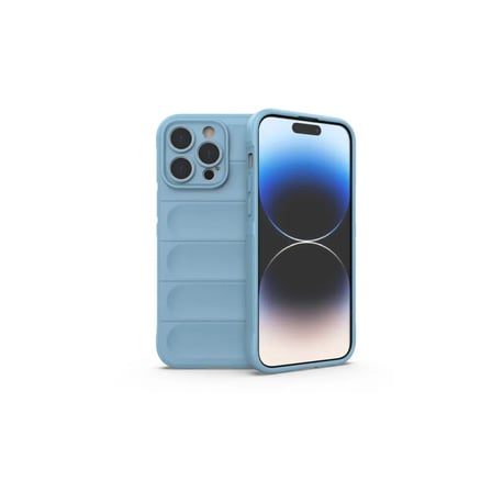 Apple Uyumlu İphone 15 Pro Kılıf Optimum Silikon - Sky Blue