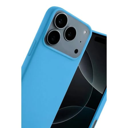 Apple İphone 17 Pro Max Nano İçi Kadife Silikon - Mavi