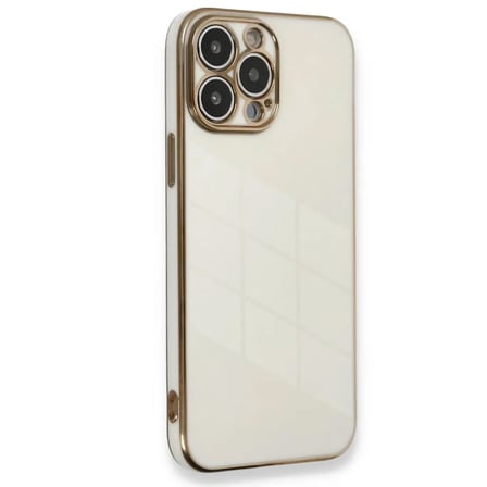 Apple Uyumlu İphone 15 Pro Kılıf Volet Silikon - Beyaz