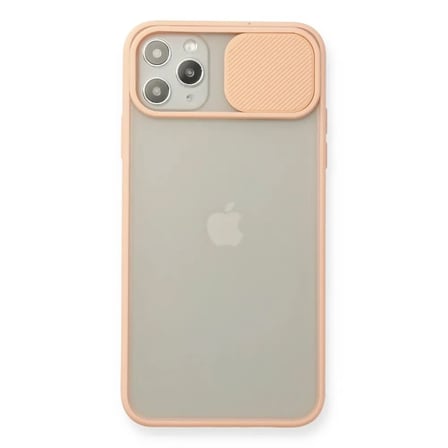 Apple Uyumlu İphone 11 Pro Max Kılıf Palm Buzlu Kamera Sürgülü Silikon - Pembe