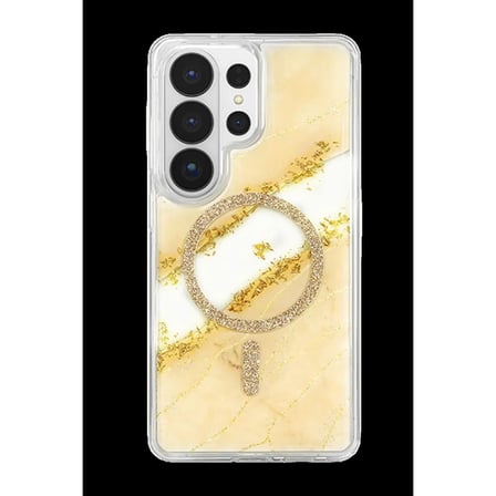 Onegif Samsung Uyumlu Galaxy S26 Ultra Lotus Simli Magsafe Kapak - Gümüş