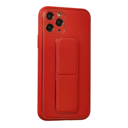Apple Uyumlu İphone 11 Pro Kılıf Coco Deri Standlı Kapak - Kırmızı