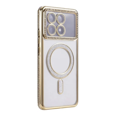 Xiaomi Uyumlu Poco X6 Pro Joke Simli Magneticsafe Kılıf - Gold