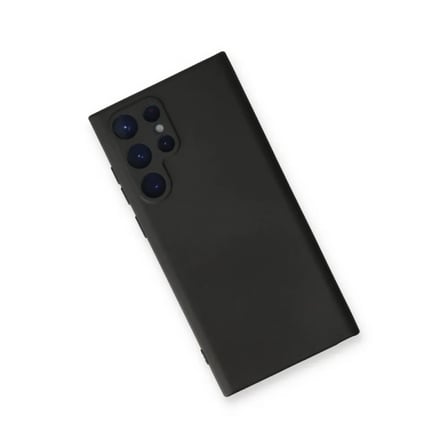 Samsung Uyumlu Galaxy S23 Ultra Kılıf Nano İçi Kadife Silikon - Siyah