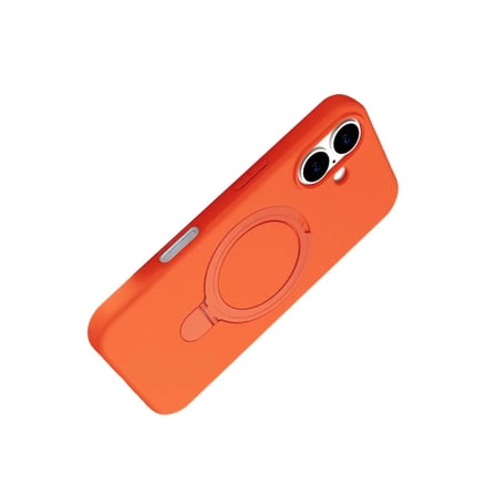 Apple Uyumlu İphone 16 Plus Regal Magsafe Standlı Kapak - Turuncu